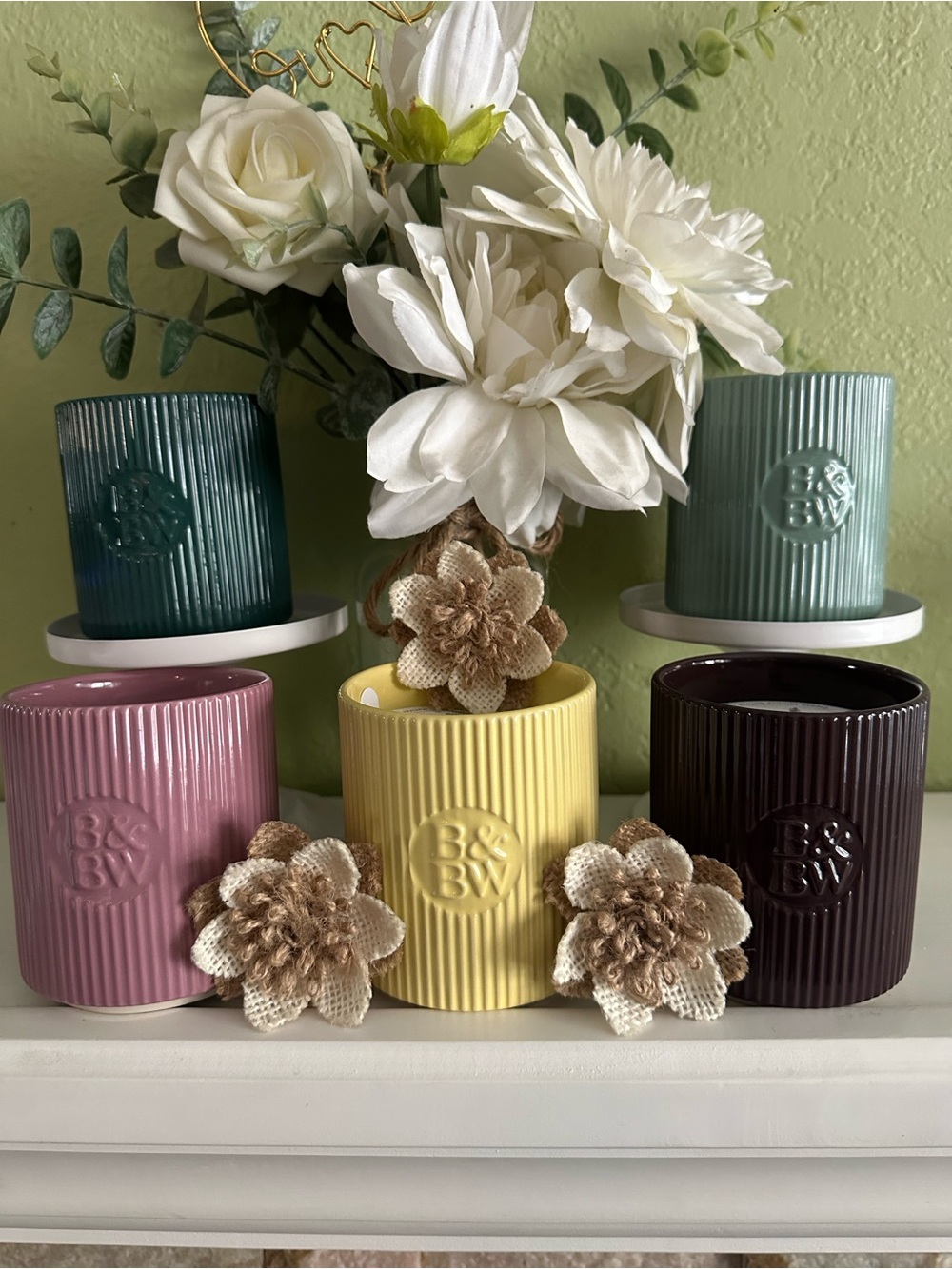 NEW BBW 2026 COLLECTION 5 PC CERAMIC JAR SINGLE WICK CANDLES